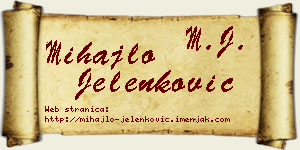 Mihajlo Jelenković vizit kartica